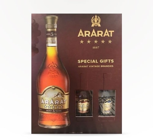 Ararat 5 Star Armenian Brandy Gift Set with 2 50ml Samples 750ml (Bottle)