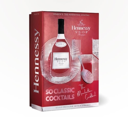 Hennessy VSOP Privilège Cognac Gift Set with Strainer 750ml (Bottle)