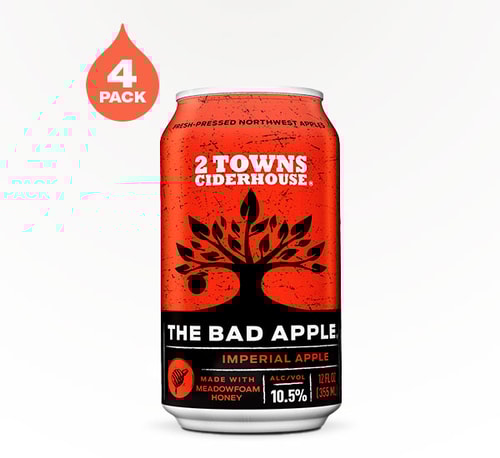 2 Towns Ciderhouse The Bad Apple Hard Cider 4 Cans (12oz)