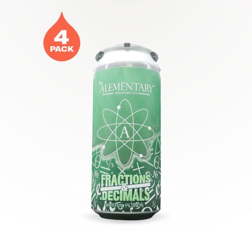 Alementary Brewing Fractions and Decimals Imperial Pilsner 4 Pack 16oz