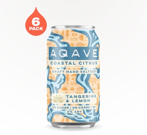 Aqave Craft Hard Seltzer Coastal Citrus 6 Cans (12oz)