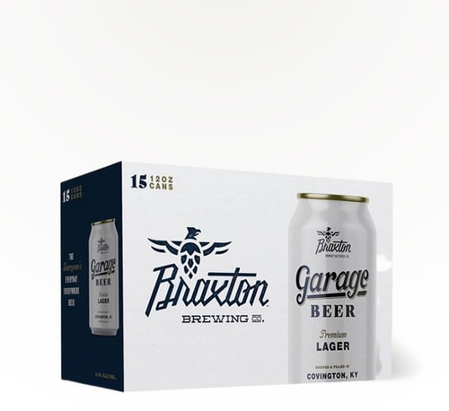 Braxton Brewing Garage Beer Lager 15 Cans 12oz