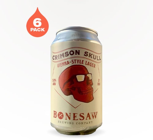 Bonesaw Brewing Crimson Skull Lager 6 Cans 12oz