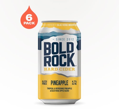 Bold Rock Hard Cider Pineapple Cider 6 Cans (12oz)