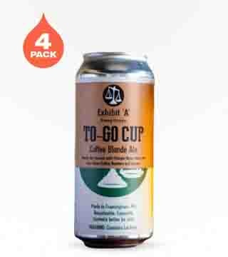 Exhibit 'A' Brewing To-Go Coffee Blonde Ale 4 Cans 16 oz