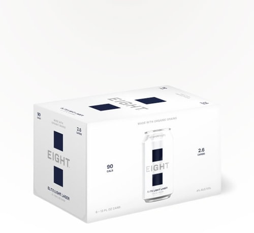 EIGHT Brewing Elite Light Lager 6 Cans 12oz