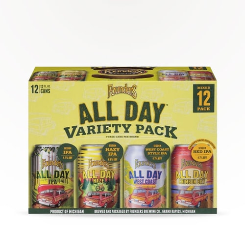 Founders Brewing All Day Variety Pack 12 Cans (12oz)
