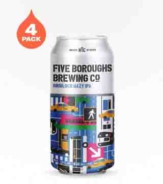 Five Boroughs Brewing Gridlock Hazy IPA 4 Cans 16 oz