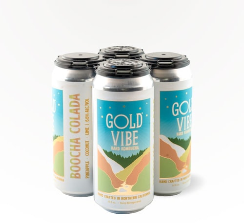 Gold Vibe Boocha Colada Hard Kombucha 4 Pack (16oz)