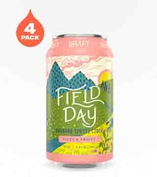 Graft Cider Field Day Rhubarb Rosé 4 Cans 12 oz