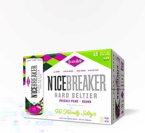 Grain Belt Beer N'icebreaker Prickly Pear and Guava Hard Seltzer 12 Cans (12oz)