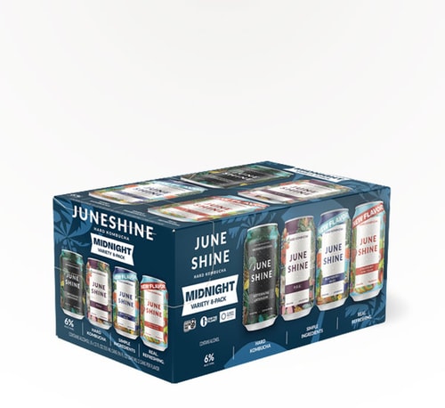 JuneShine Hard Kombucha Midnight Variety Pack 8 Cans (12oz)