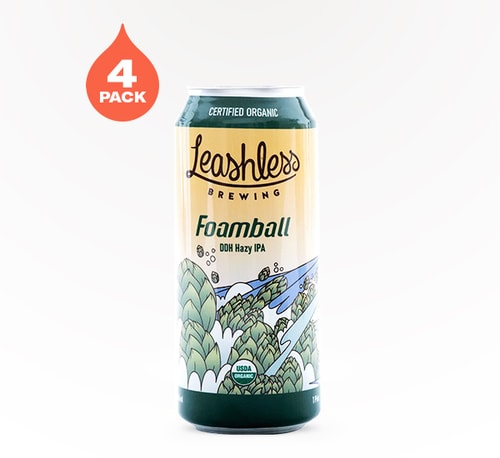 Leashless Brewing Foamball Double Dry Hopped Hazy IPA 4 Pack (16oz)