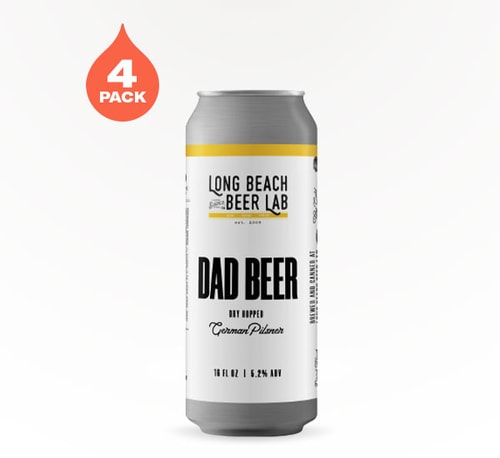 Long Beach Beer Lab Dad Beer Pilsner 4 Pack (16oz)