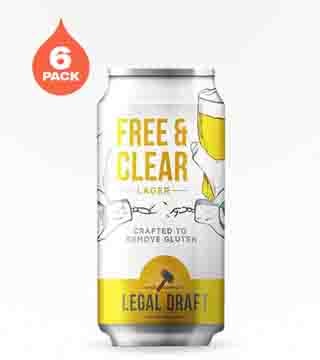 Legal Draft Beer Free and Clear Lager 6 Cans (12oz)