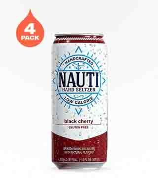 Nauti Black Cherry Hard Seltzer 4 Cans 12oz