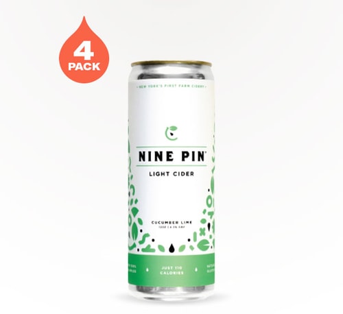 Nine Pin Cider Cucumber Lime Light Cider 4 Cans (12oz)