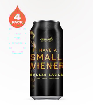 One Family Brewing I Have A Small Wiener Helles Lager 4 cans 16 oz