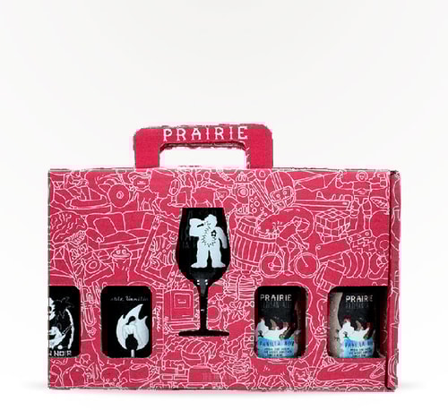 Prairie Artisan Ales Vanilla Noir Gift Set with Glass 4 Bottles (12oz)