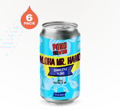 Pono Brewing Aloha Mr. Hand Pilsner 6 Cans 12oz