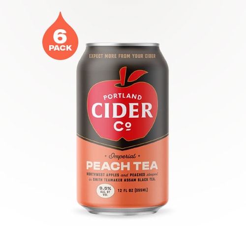 Portland Cider Imperial Peach Tea 6 Cans (12oz)