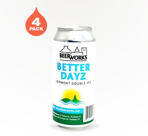 Rutland Beerworks Better Dayz Double IPA 4 Pack (16oz)