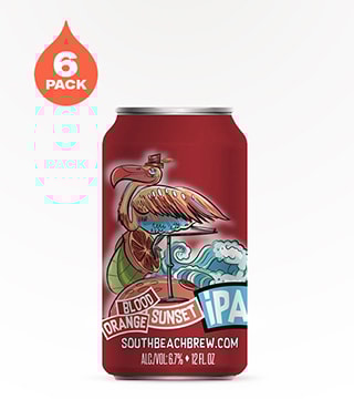 South Beach Brewing Blood Orange Sunset IPA 6 Cans 12oz