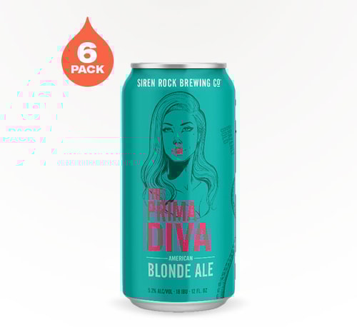 Siren Rock Brewing Prima Diva American Blonde Ale 6 Cans 12oz