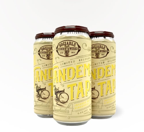 Sociable Cider Werks Tandem Tap Freewheeler Pineapple Cider 4 Pack (16oz)