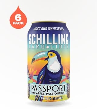 Schilling Hard Cider Passport Pineapple Passionfruit 6 Cans (12oz)