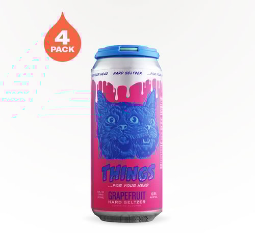 Things For Your Head Grapefruit Hard Seltzer 4 Pack (16oz)