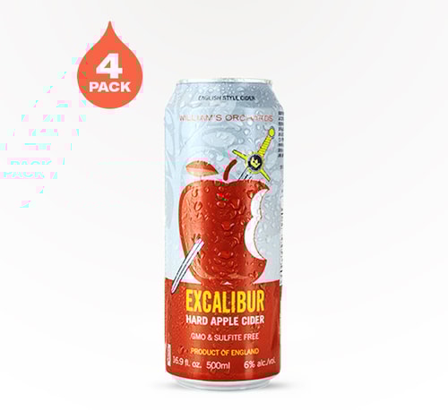William's Orchards Excalibur Hard Cider 4 Cans (500ml)