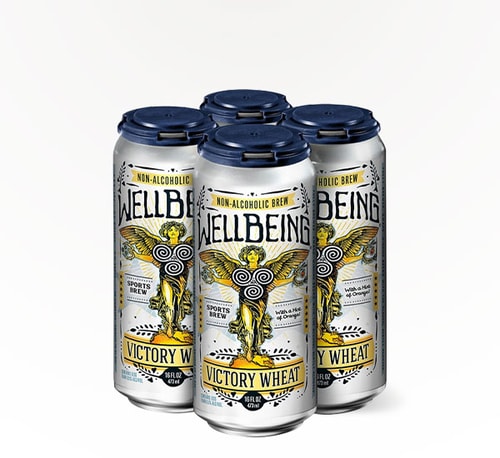 WellBeing Brewing Victory Wheat Non-Alcoholic Brew 4 Pack (16oz)