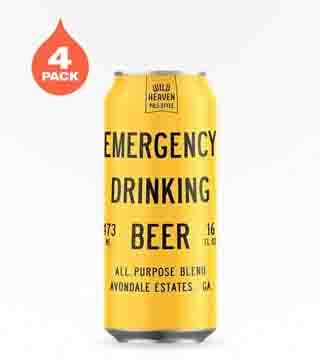 Wild Heaven Beer Emergency Drinking Beer Pilsner 4 Cans 16 oz