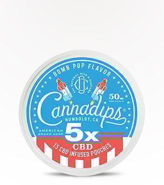 Cannadips CBD Pouches 5x Bomb Pop 50 mg 15 pouches