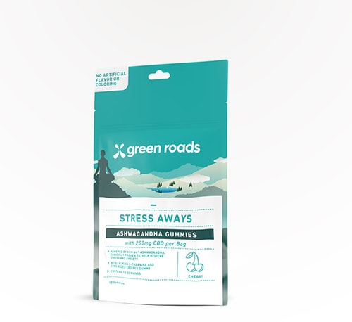 Green Roads Gummies Ashwagandha Stress Aways Cherry 250 mg 10 count