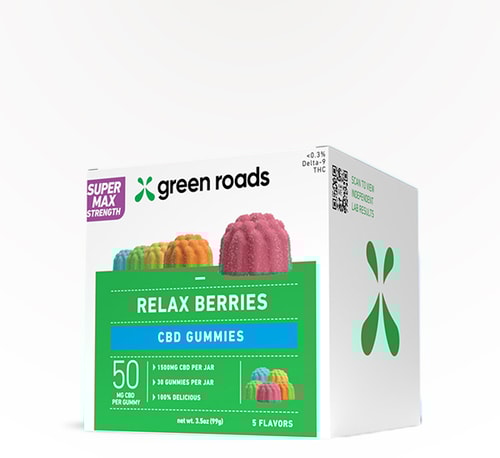 Green Roads Gummies Relax Berries Mixed Flavors 750 mg 30 count