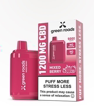 Green Roads Disposable 5000 Mixed Berry 1200 mg Single