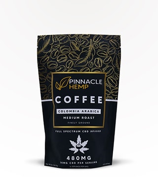 Pinnacle Hemp Ground Coffee Colombia Arabica Medium Roast 8 oz