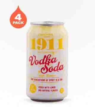 1911 Canned Cocktail Vodka Soda 4 Cans 12 oz