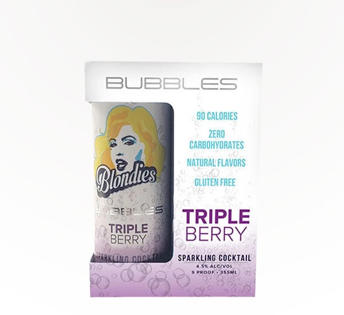 Blondies Bubbles Triple Berry 4 Cans (12oz)