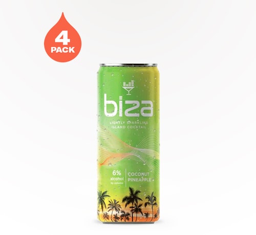 Biza Coconut Pineapple Sparkling Cocktail 4 Cans (12oz)