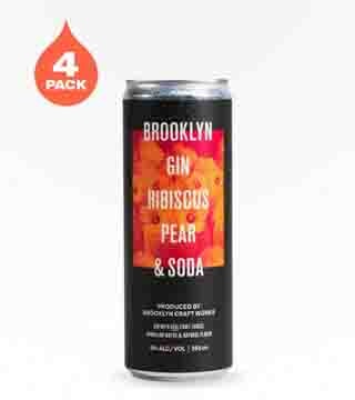 Brooklyn Craft Works Brooklyn Gin Hibiscus Pear and Soda 4 Cans 12 oz