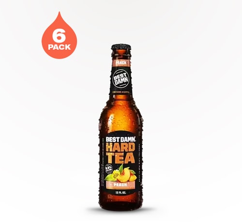 Best Damn Brewing Peach Hard Tea 6 Bottles (12oz)