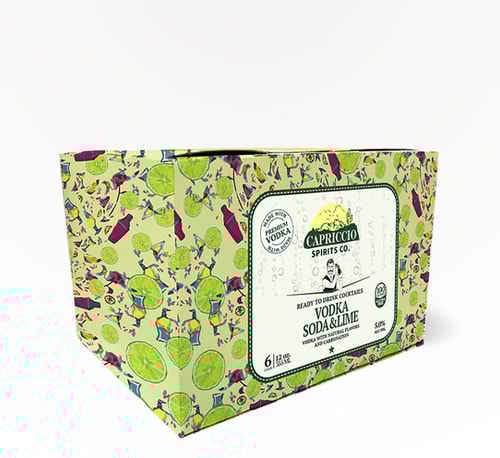 Capriccio Vodka Soda and Lime 6 Cans (12oz)