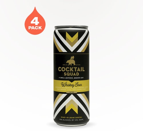 Cocktail Squad Whiskey Sour 4 Cans (12oz)