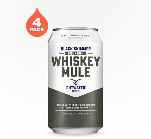 Cutwater Spirits Black Skimmer Bourbon Whiskey Mule 4 Cans 12oz
