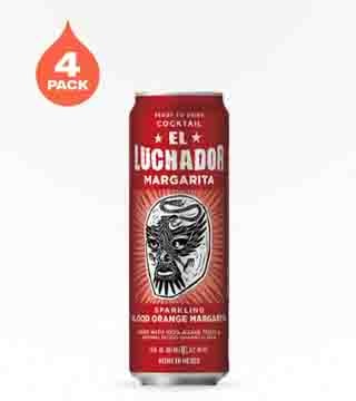 El Luchador Sparkling Blood Orange Margarita 4 Cans 12 oz