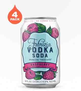 Fabrizia Vodka Soda Raspberry 4 Cans 12 oz