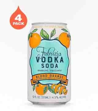 Fabrizia Blood Orange Vodka Soda 4 Cans 12 oz